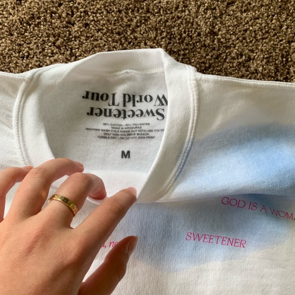 NEW Sweetener World Tour White Tie Dye Crewneck - Picture 4 of 4
